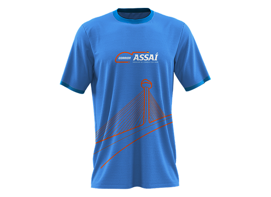 Camiseta da Corrida Assaí Teresina, frente e verso