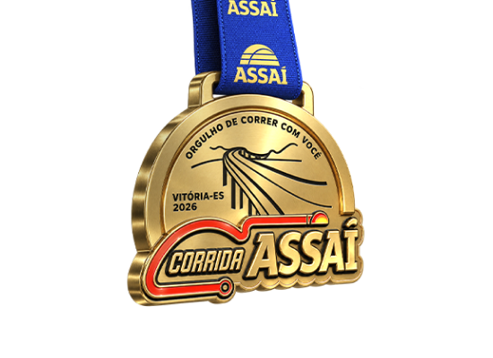 Medalha de participação da Corrida Assaí Vitória